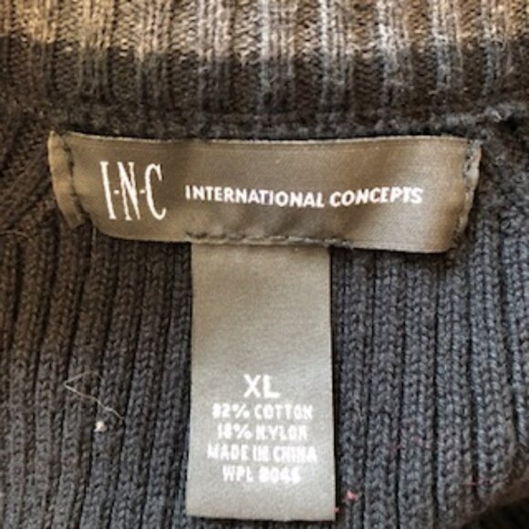INC International Concepts Knit Collar Jacket Zip Sweater Men Women Long XL - Picture 7 of 7